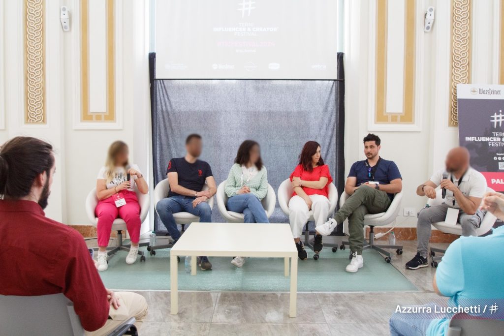 Luca Becattini durante un intervento al "Terni Influencer e Content Creator Festival"